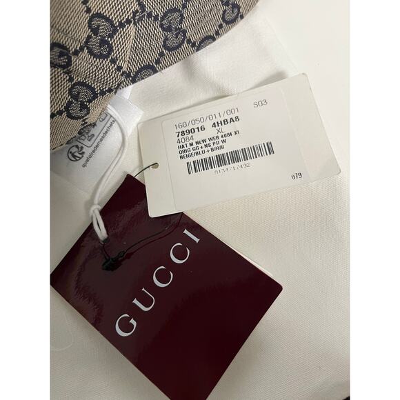 Gucci Monogram Baseball Hat with Stripe - Picture 6 of 8